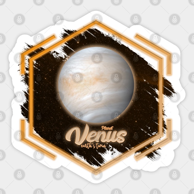 Planet Venus: Earth’s twin Sticker by Da Vinci Feather